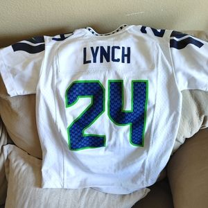 nike seahawks white marshawn lynch jersey.